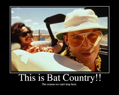 fear and loathing in las vegas meme|We Can't Stop Here, This is Bat Country .